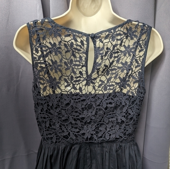 Moulinette Soeurs Fit and Flare Floral Lace Back Dress Sz 2 - Picture 8 of 12